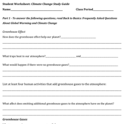 Global climate change webquest answer key