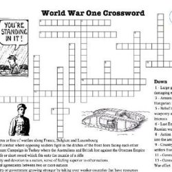 World war 1 crossword review answer key