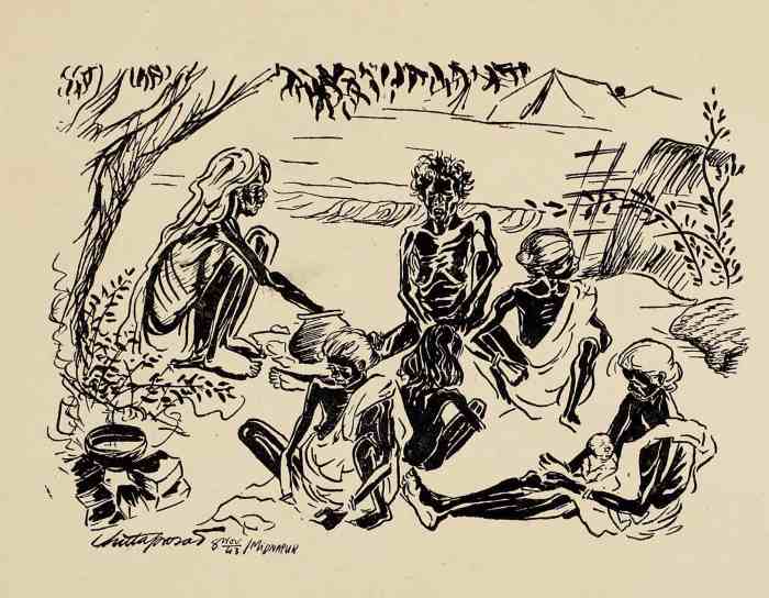 Famine sketches of zainul abedin