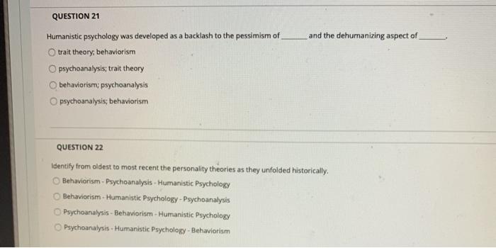 Humanistic approach self focus