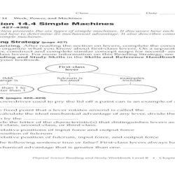 Chapter 14 work power and machines answer key